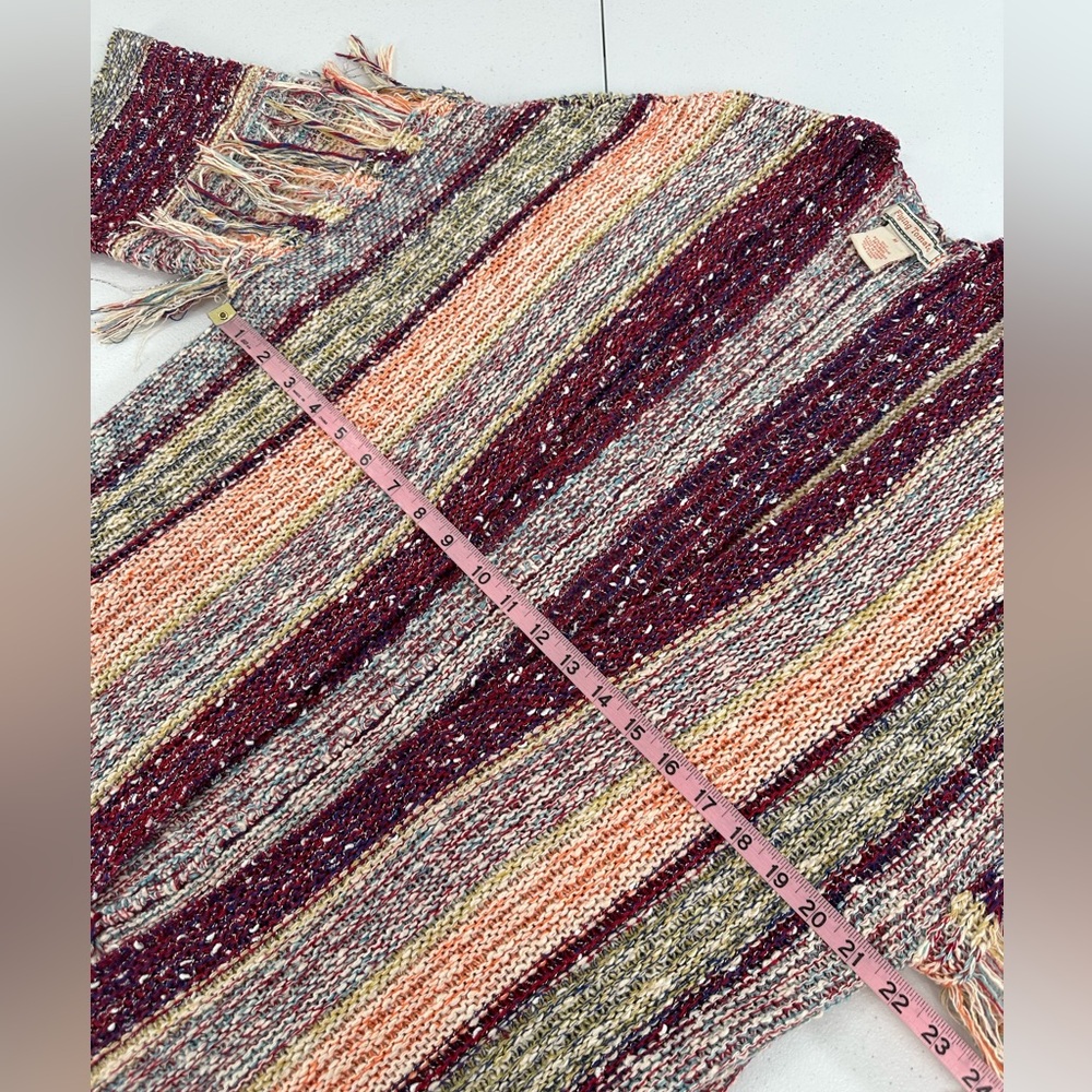 Flying Tomato Chunky Knit Fringe Cardigan Boho Western Festival Coastal Wool M - Picture 6 of 9